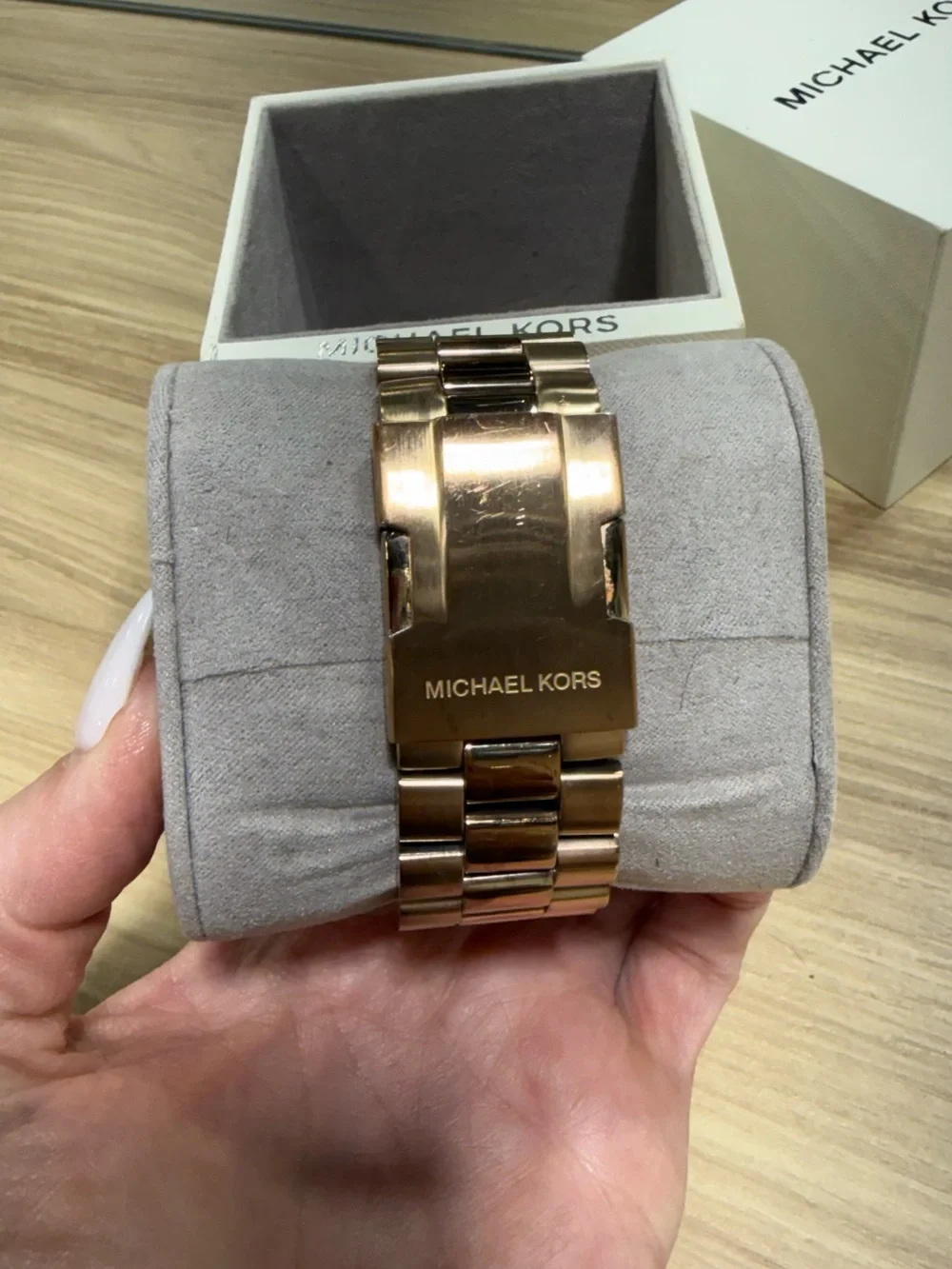 Michael Kors Oversized Rose Gold Chronograph Watch